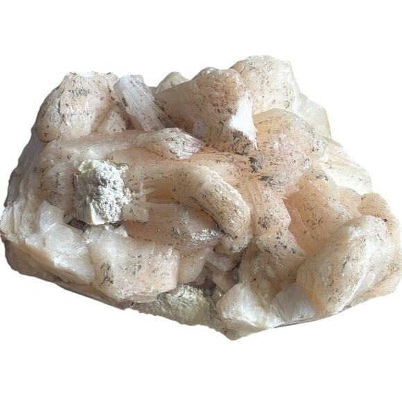 Large Natural Pink Stilbite Crystal Mineral Specimen Cluster Brazilian Zeolite - Picture 1 of 4